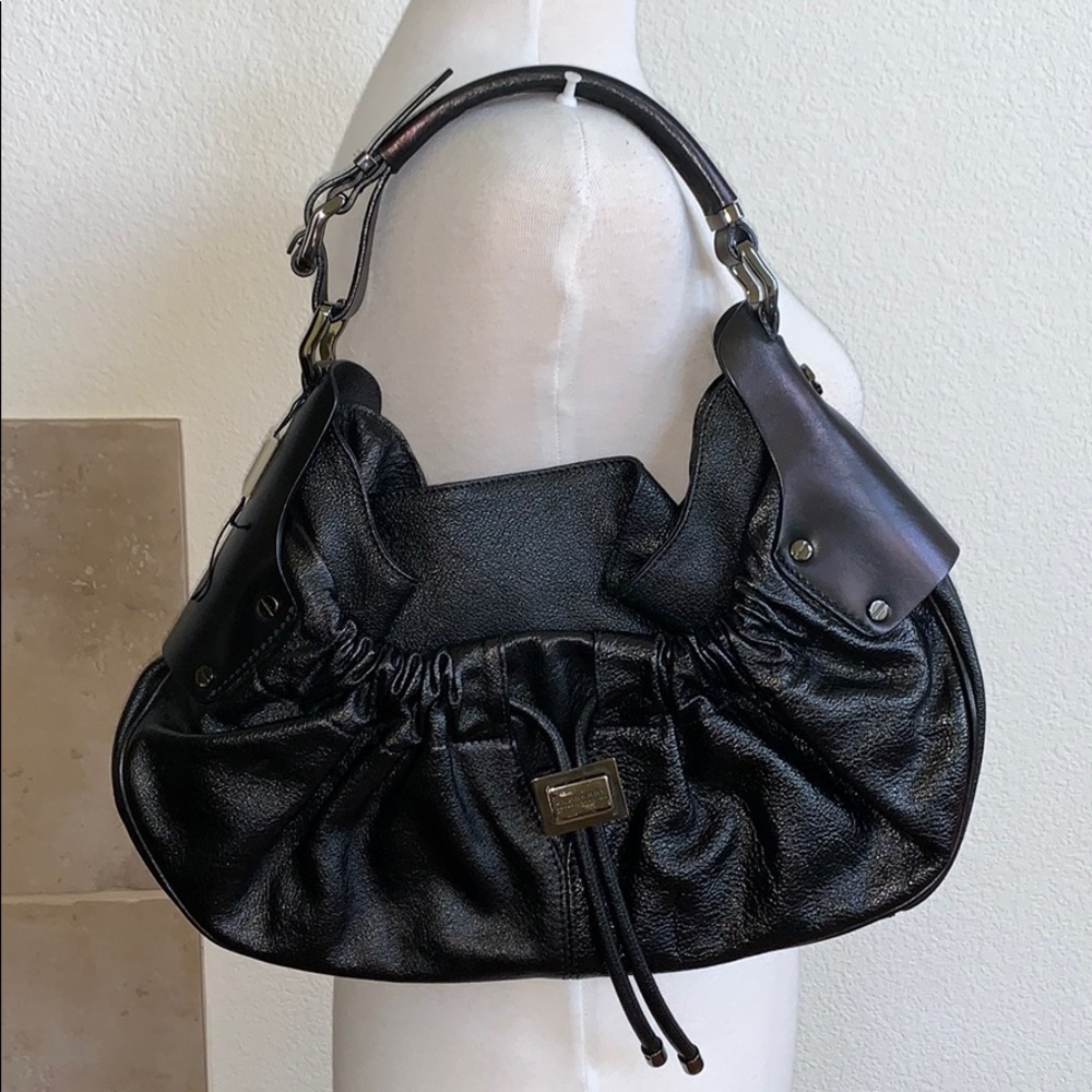 BURBERRY BLACK PRORSUM LARGE WARRIOR HOBO BAG